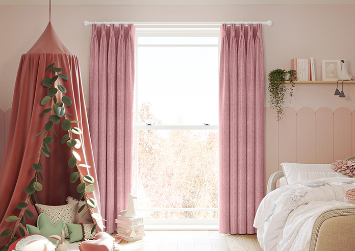 Quay Stripes, Dusky Pink - Made to Measure Curtains - Image 3